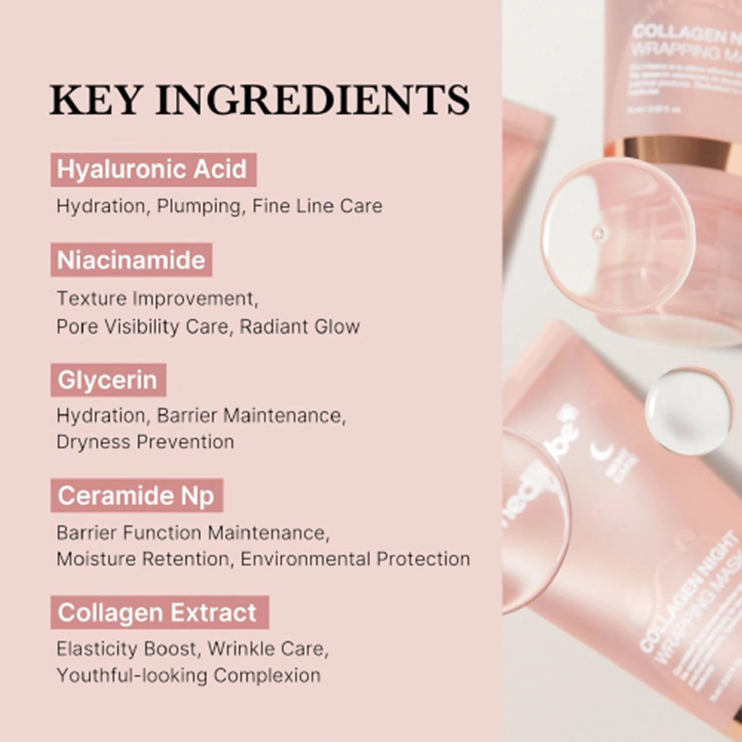 Collagen Night Wrapping Mask 75ml – Hydrating & Plumping Sleeping Mask